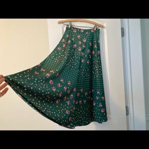 For Love & Lemons Recycled Polyester Bias Cut Maxi Skirt- XS